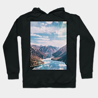 Mountains analog landscape Hoodie